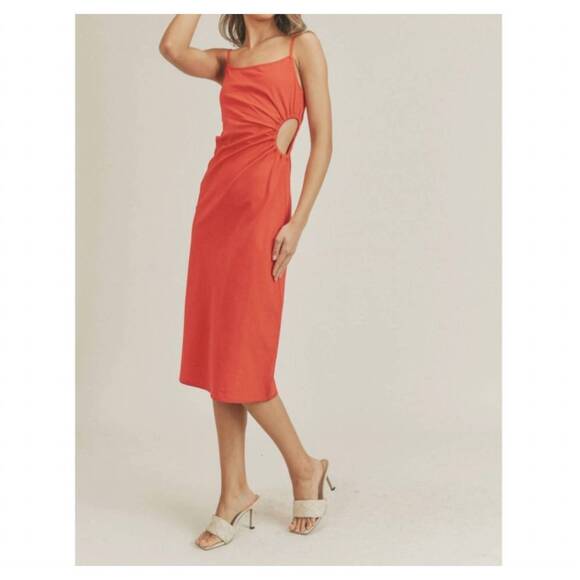 LUSH Dresses & Skirts - NEW LUSH crimson cutout dress in red
